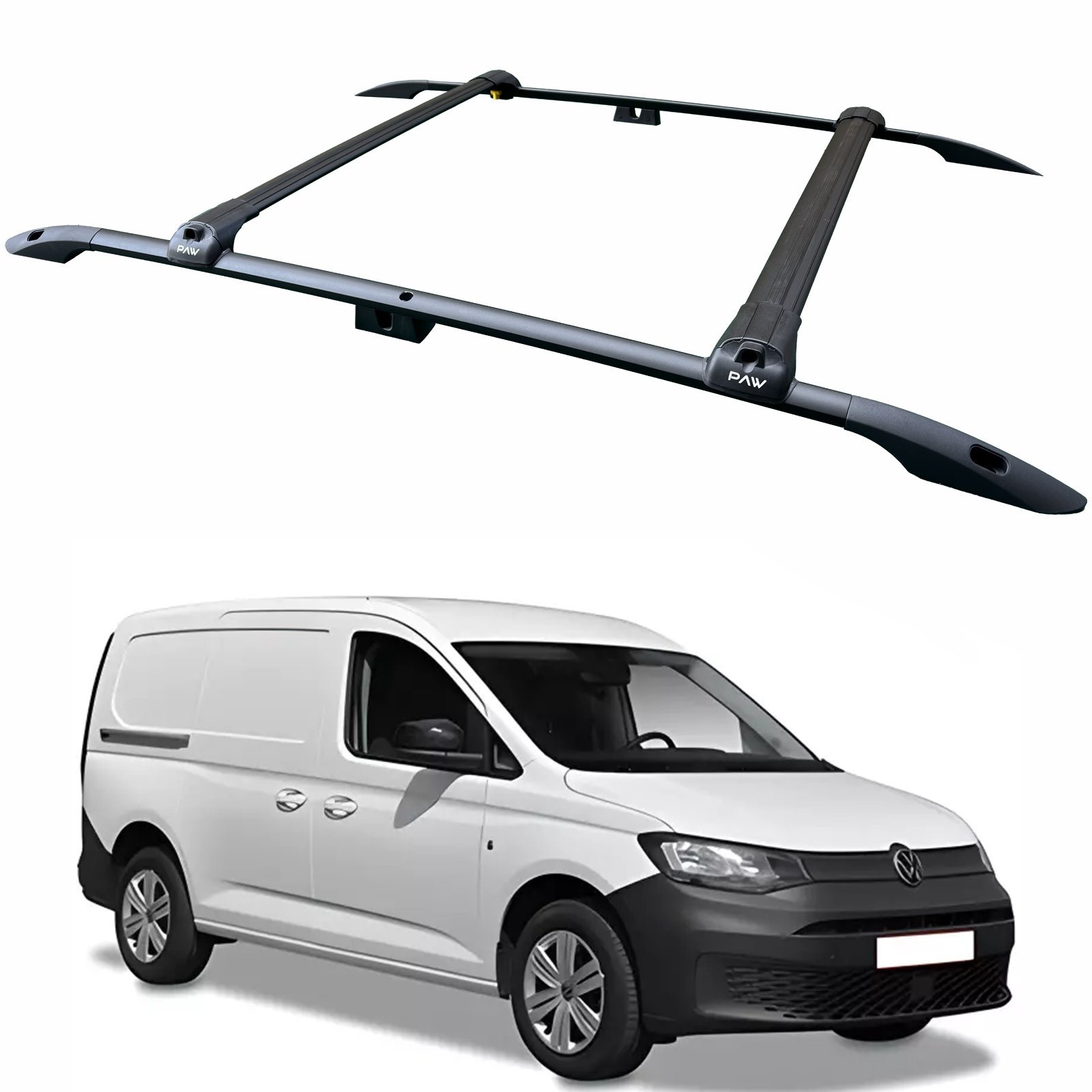 For Volkswagen Caddy V Maxi 2020-2025 Roof Rails and Roof Rack Cross Bars Plus Black For Volkswagen Caddy V Maxi 2020-2025 Roof Rails and Roof Rack Cross Bars Plus Black